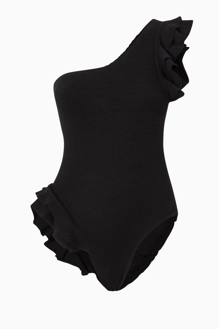 

Koss Asymmetrical Swimsuit, Black