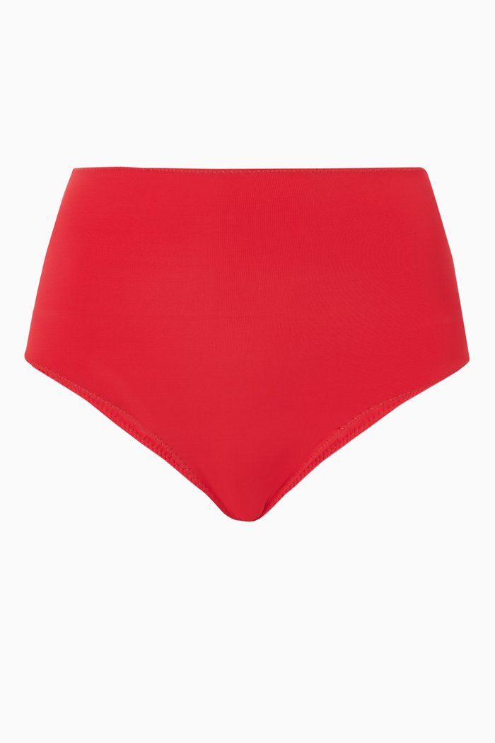 

Ceanna High Waist Bikini Bottoms, Red