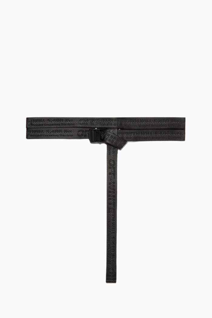 

Mini Classic Industrial Belt in Jacquard Nylon, Black