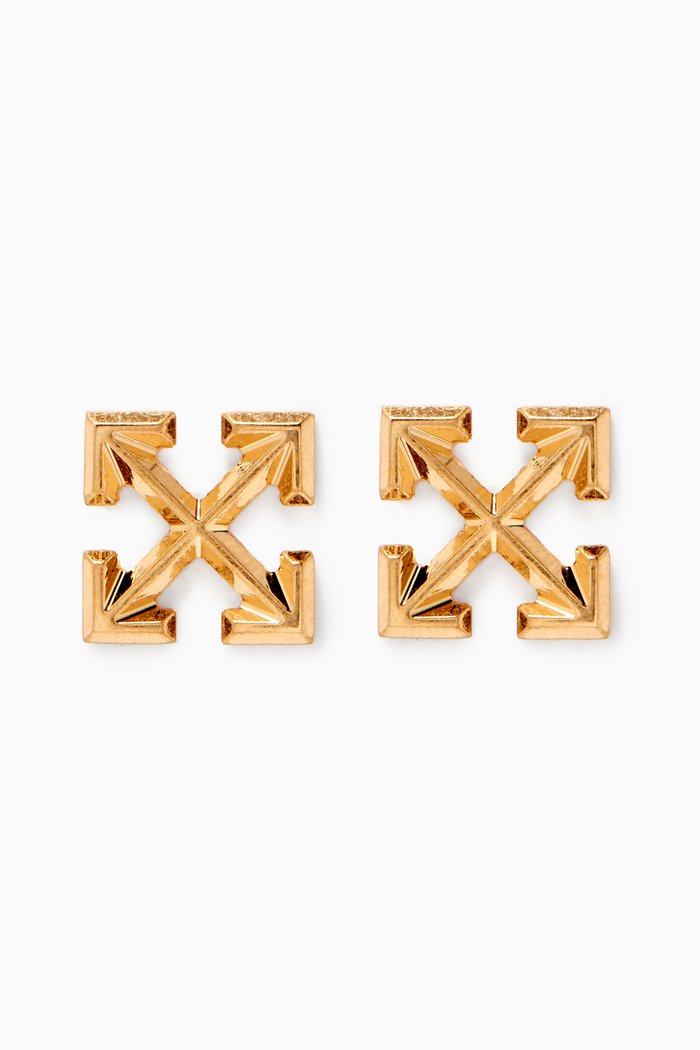 

Mini Arrow Stud Earrings in Brass, Gold