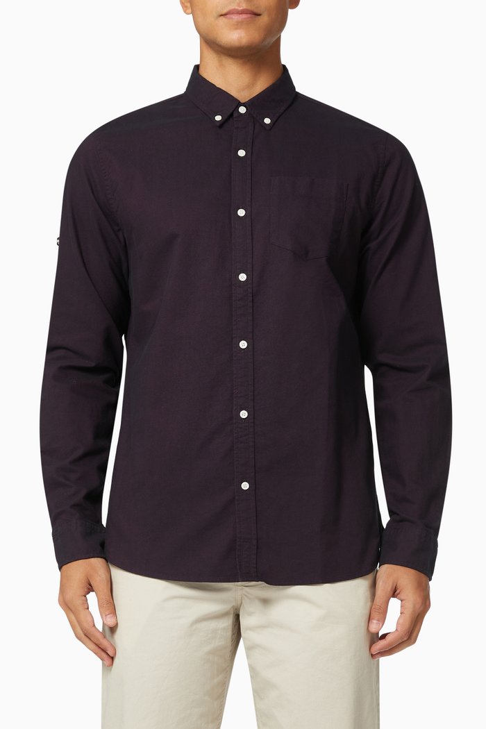 

Studios Uni Oxford Shirt in Organic Cotton, Purple