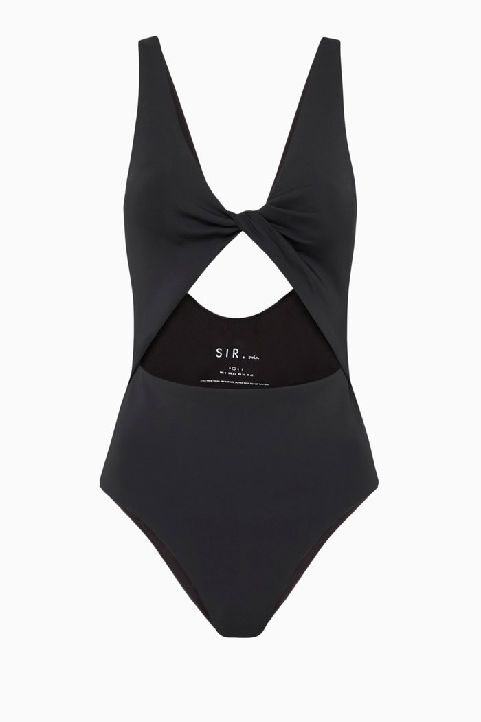 

Hendry Twist One-piece Swimsuit in Stretch Nylon, Black