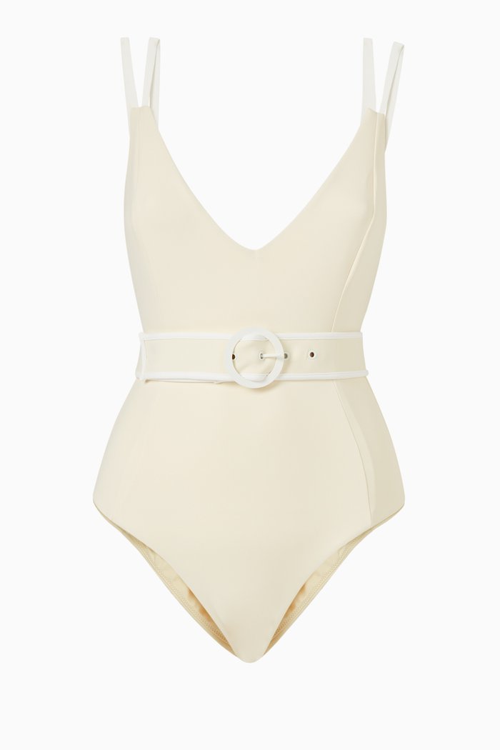 

Oli V Neck One Piece in Lycra, Yellow