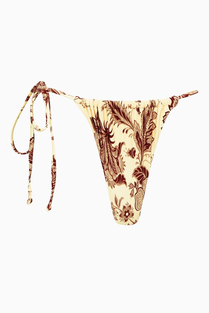 

Rei String Bikini Bottom in Stretch Nylon, Yellow
