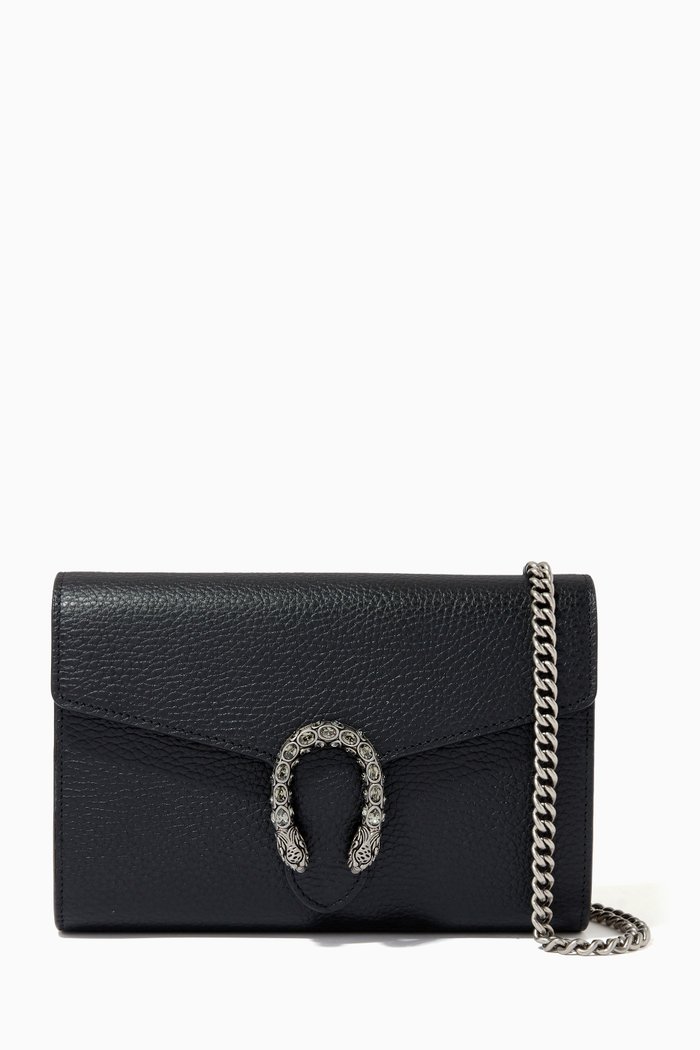 

Dionysus Mini Chain Bag in Leather, Black