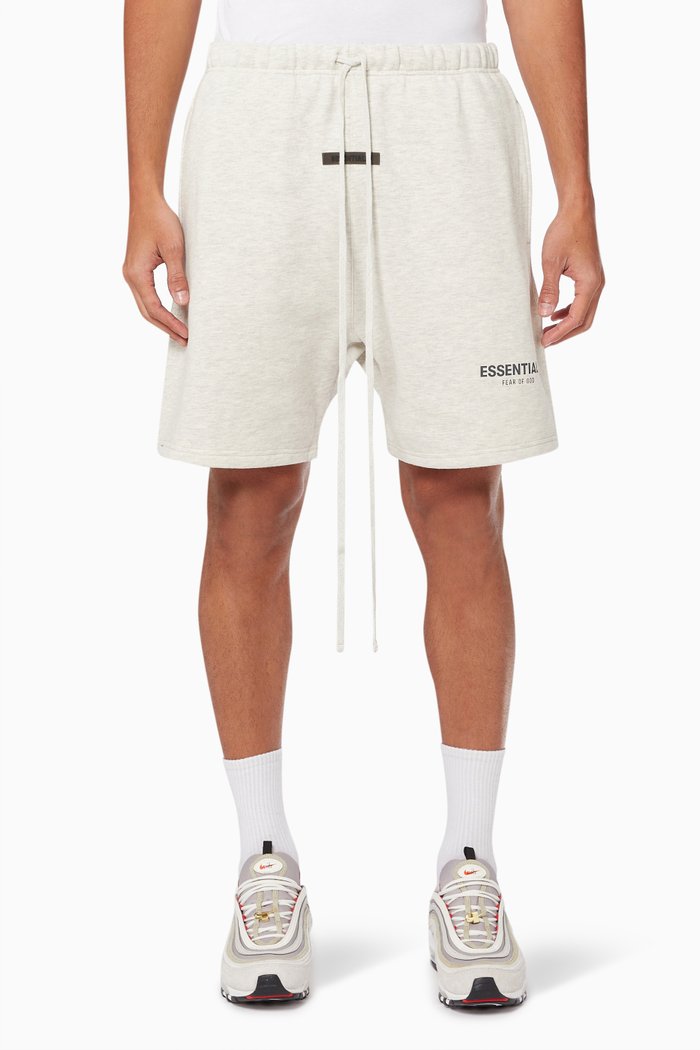 Sweatshort in Cotton, Grey