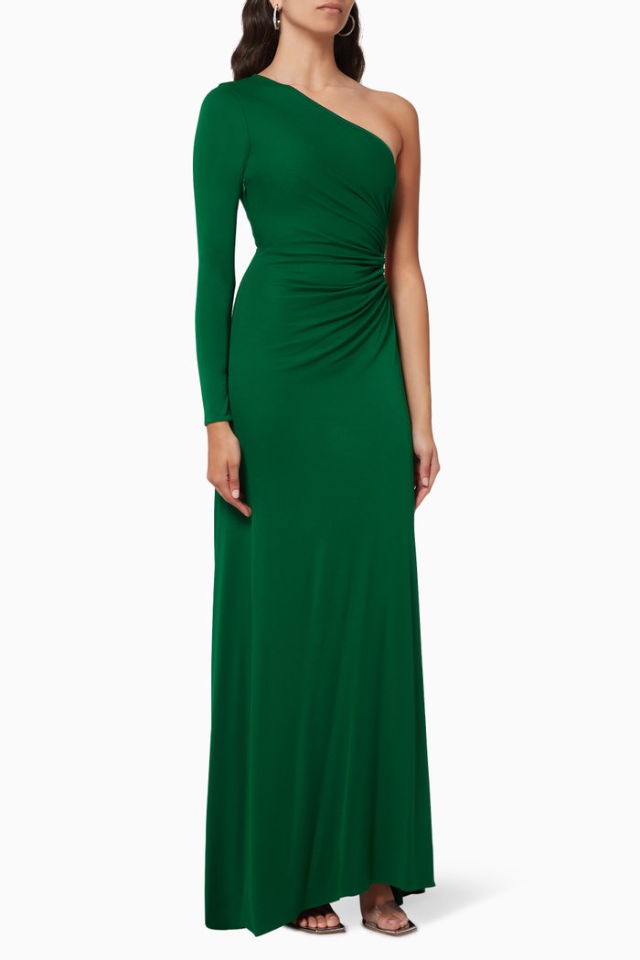 Bay Gown in Matte Jersey, Green