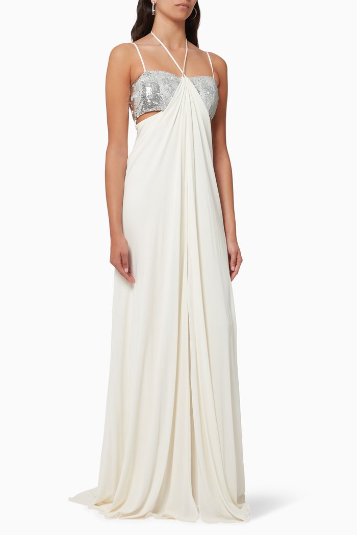 

Del Jumpsuit in Matte Jersey, White