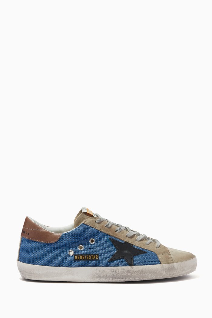

Super-Star Sneakers with Leather Star in Leather, Blue