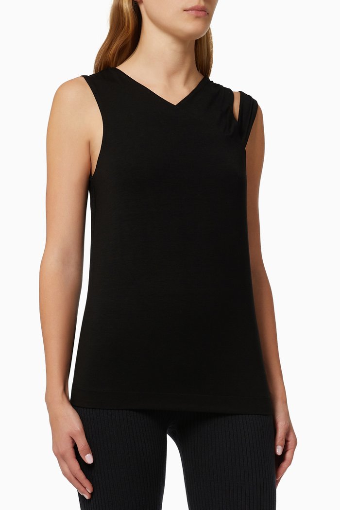 Harper Top in Stretch Tencel, Black