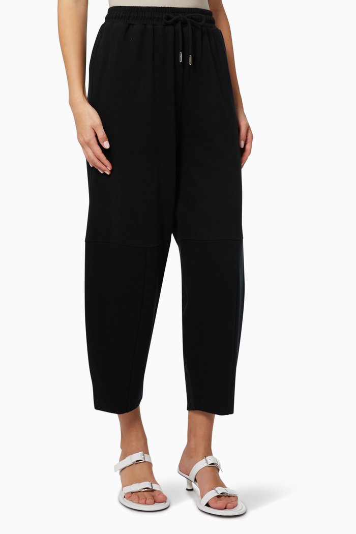 

Lily Interlock Joggers in Organic Cotton, Black