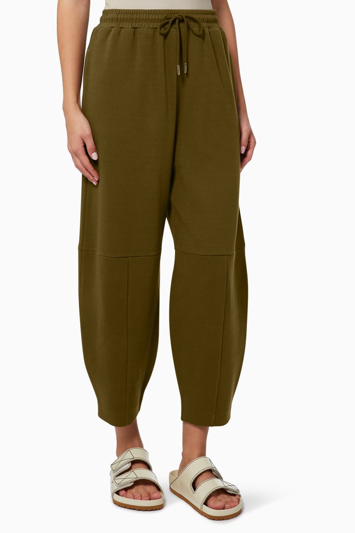

Lily Interlock Joggers in Organic Cotton, Brown