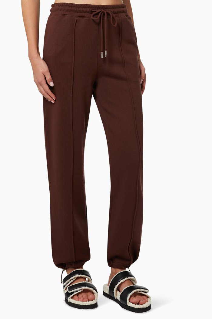 Leah Joggers in Loopback Organic Cotton, Brown