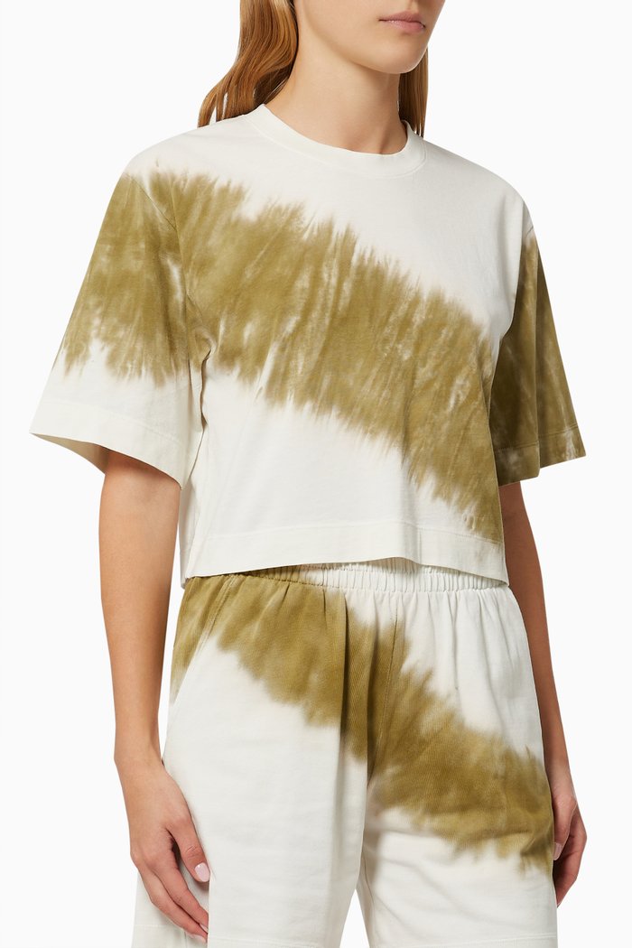 

Luella Crop T-shirt in Organic Cotton, Brown