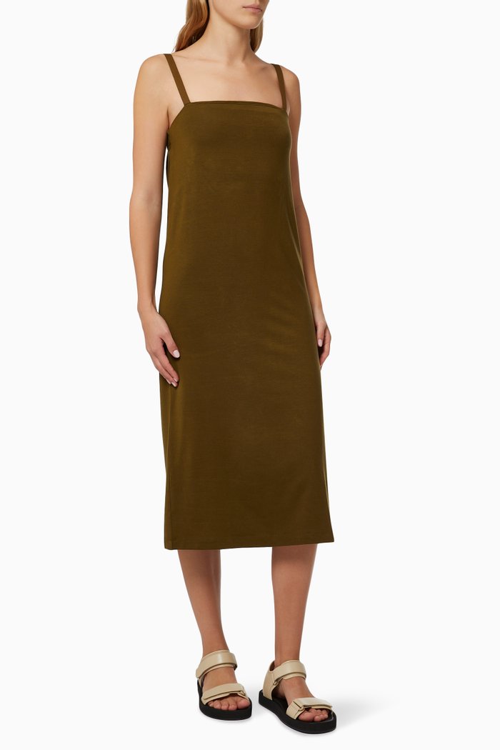 

Parker Dress in Stretch Tencel™, Brown