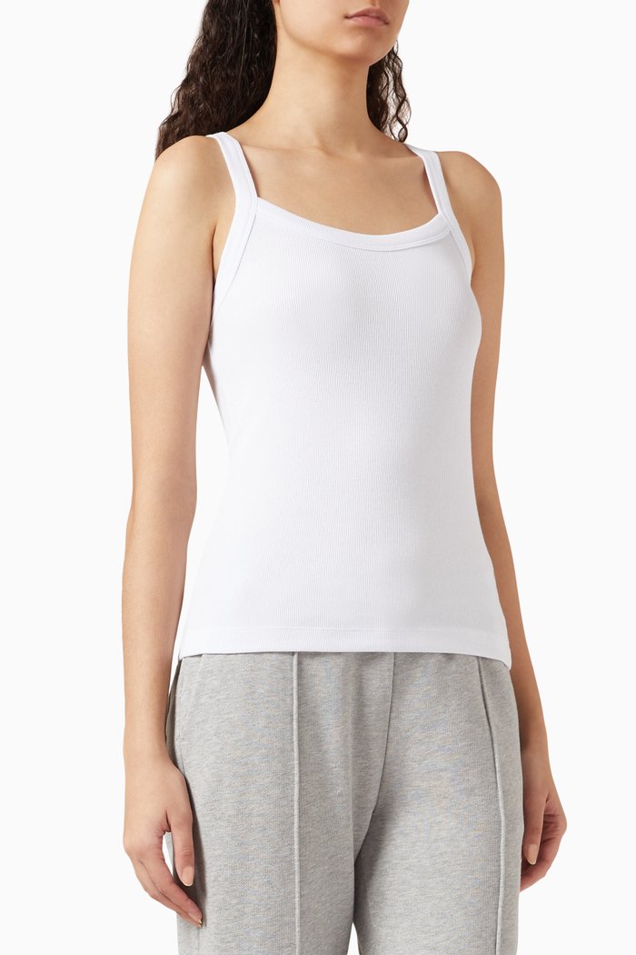 

Ava Tank Top in Organic Cotton, White
