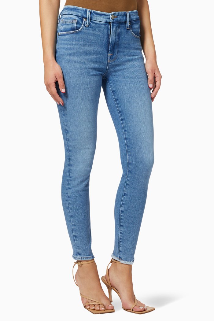 

Good Legs Worn Hem Jeans, Blue
