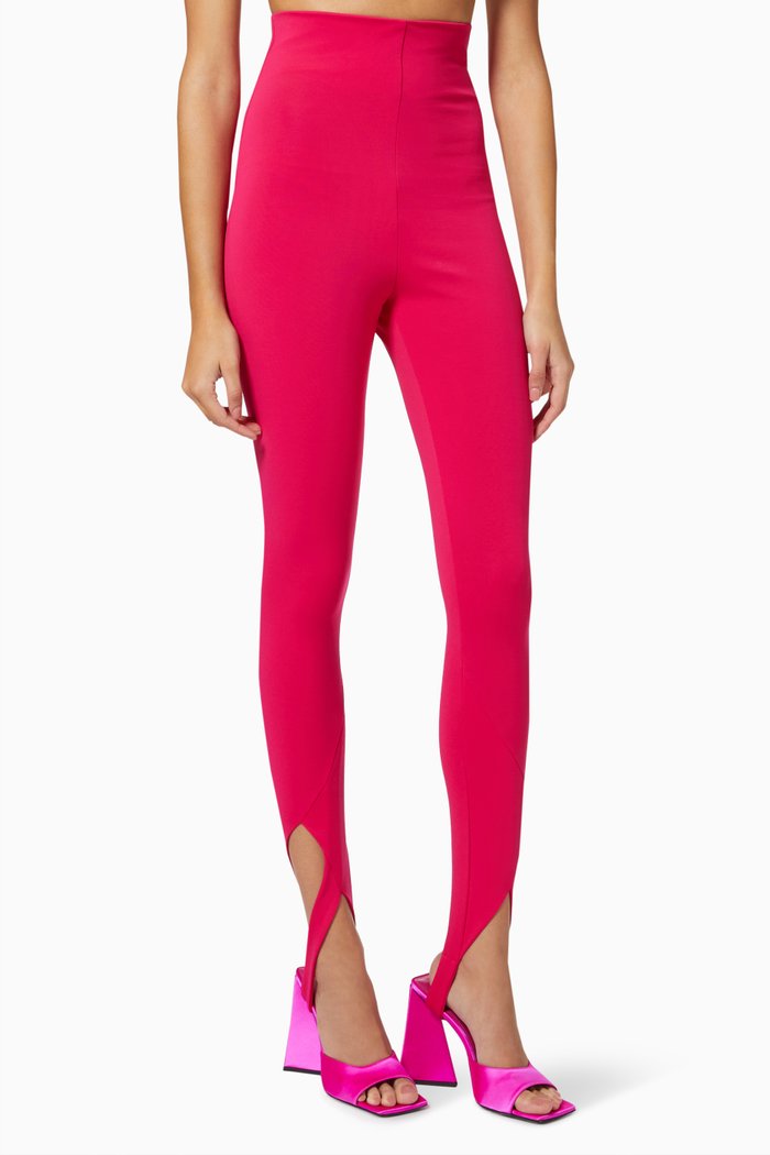 

Jamie Stirrup Leggings in Milano Stitch Jersey, Pink