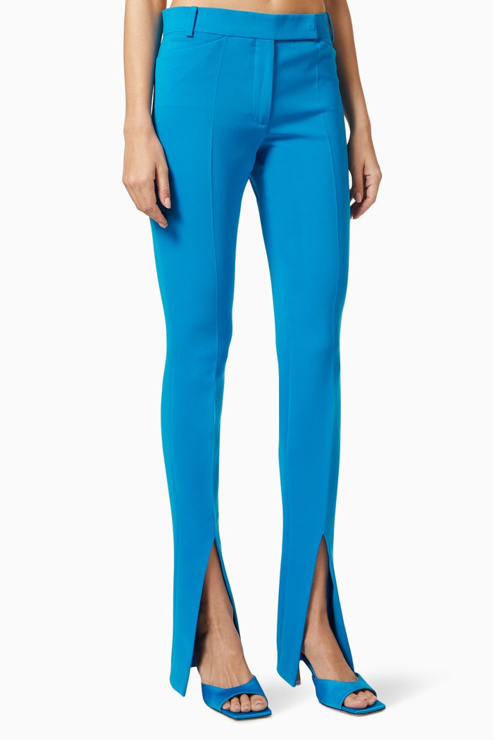 

Freja Pants in Techno Crepe, Blue