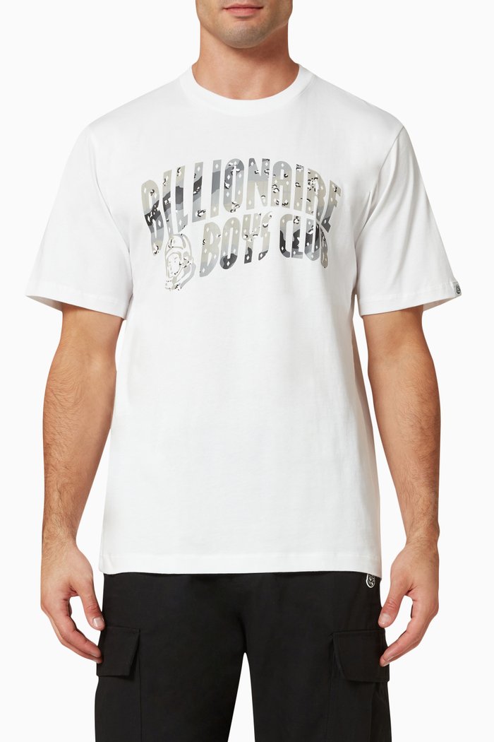 

Camo Arch Logo T-Shirt in Cotton Jersey, White