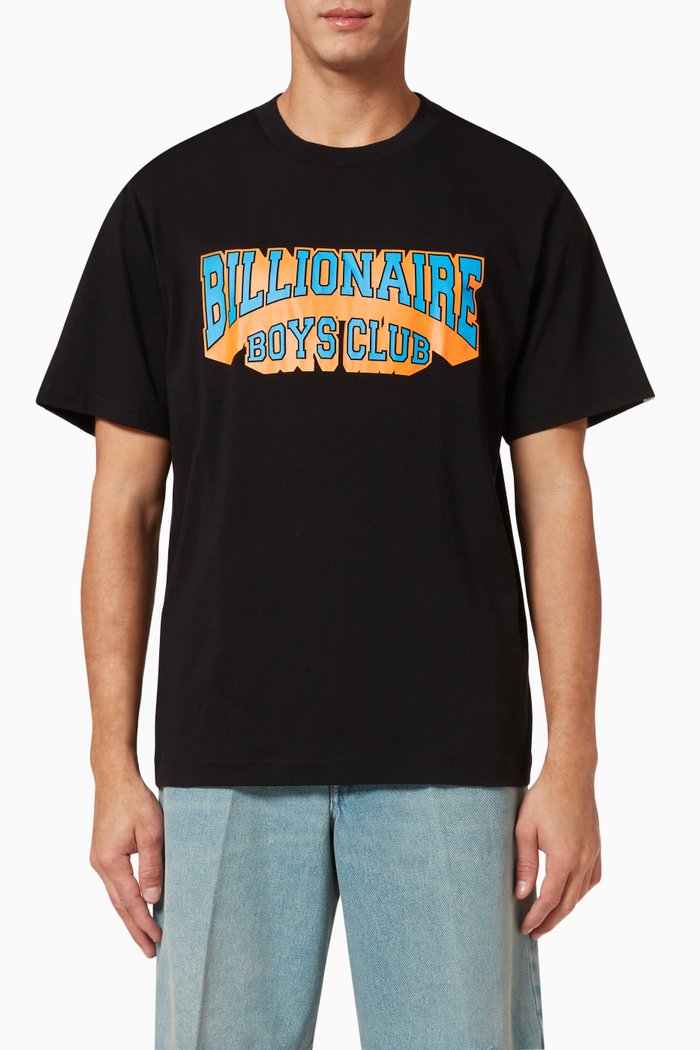 

Varsity Logo T-shirt in Cotton Jersey, Black