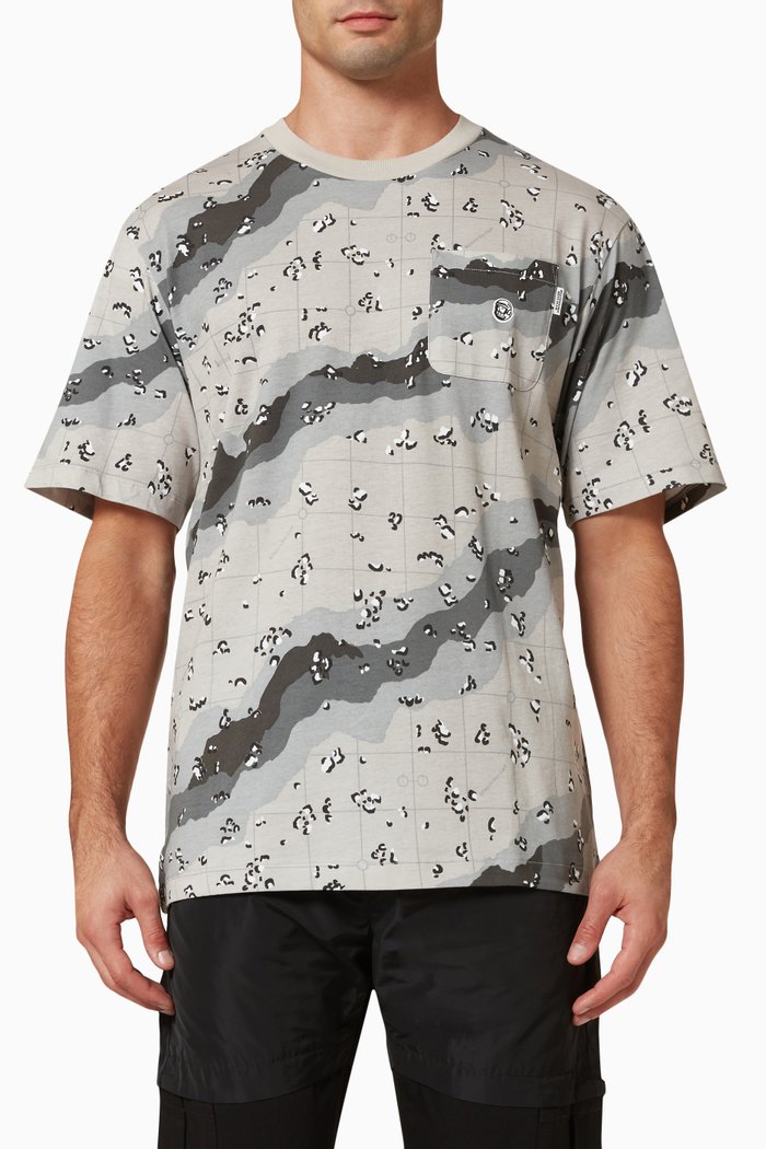 

Camo Pocket T-shirt in Cotton Jersey, Grey