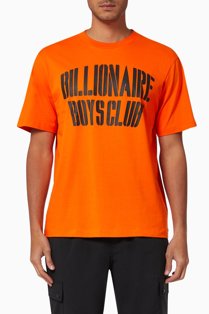

Stencil Logo T-shirt in Cotton Jersey, Orange