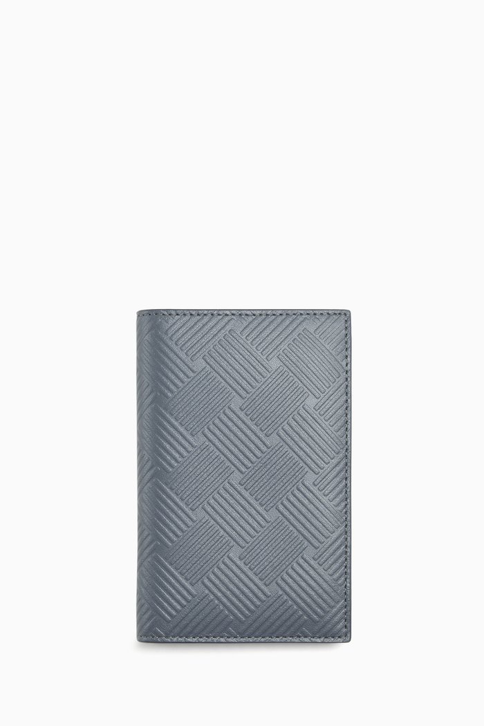 

Passport Case in Debossed Intreccio, Grey