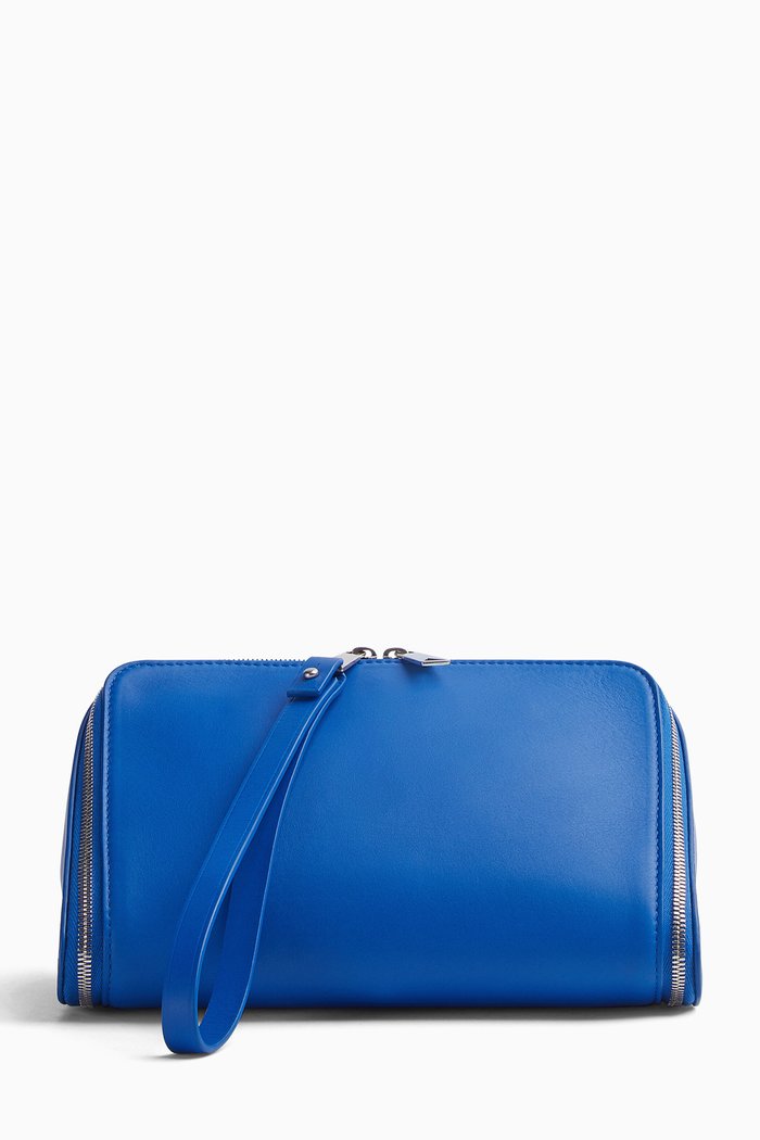 

Small Organiser in Intrecciato Calfskin, Blue