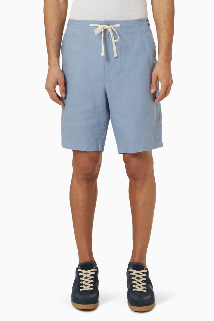 

Drawstring Shorts in Hemp, Blue