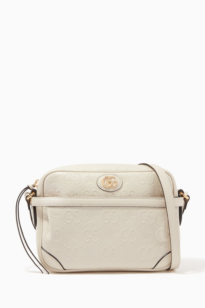 

Small Shoulder Bag in GG Star Leather, White