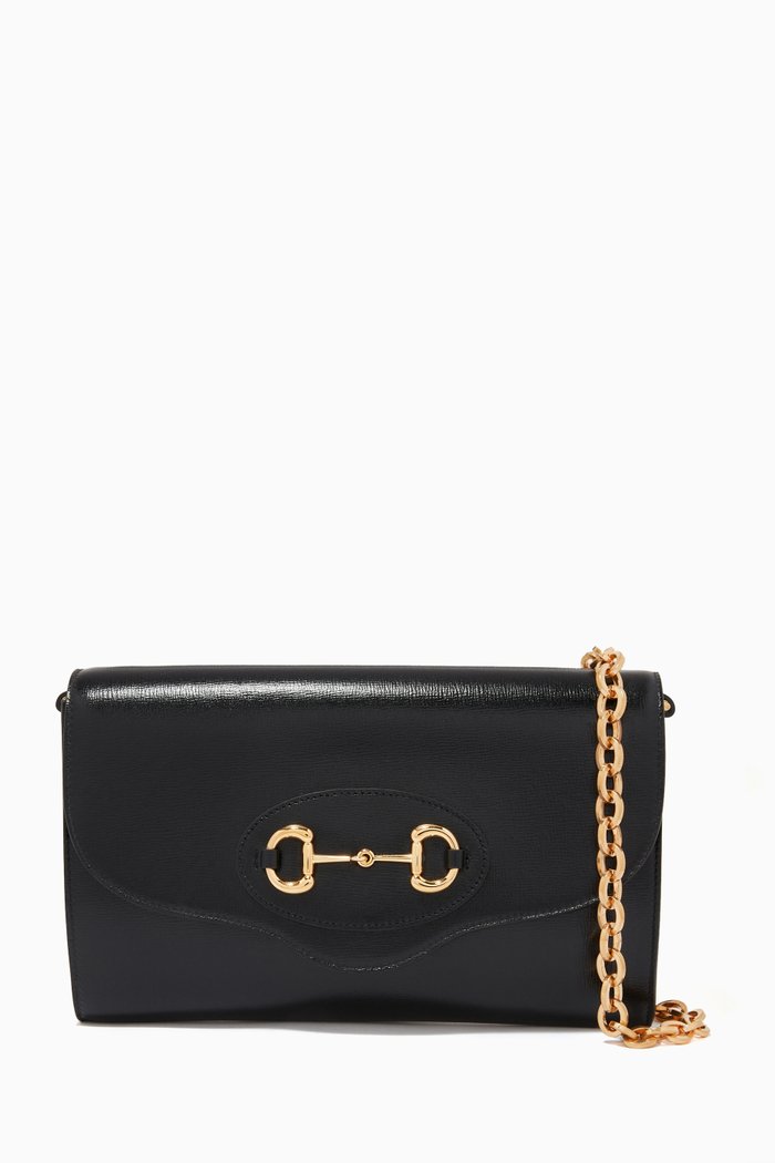 

Horsebit 1955 Small Shoulder Bag in Leather, Black