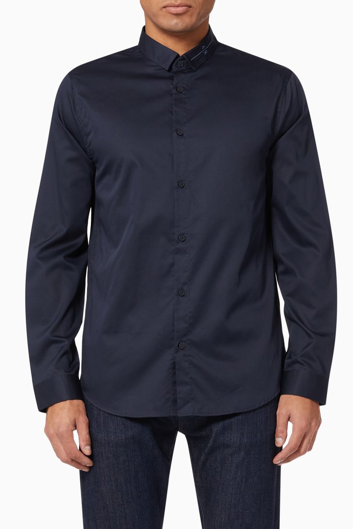 

Logo Shirt in Cotton, Blue
