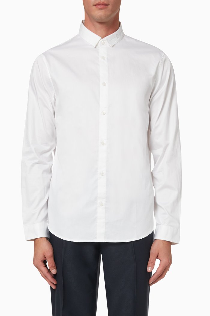 Logo Shirt in Cotton, White