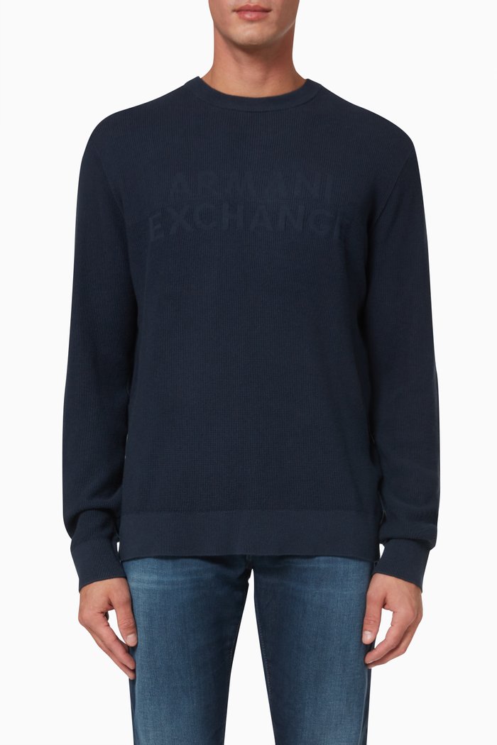 

Embroidered Logo Sweater in Cashmere, Multicolour