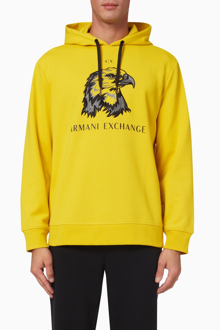 

Hooded Sweatshirt in Fleece, Yellow