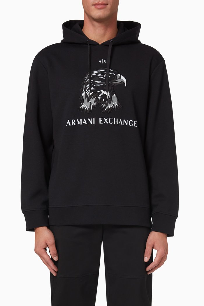 

Hooded Sweatshirt in Fleece, Black