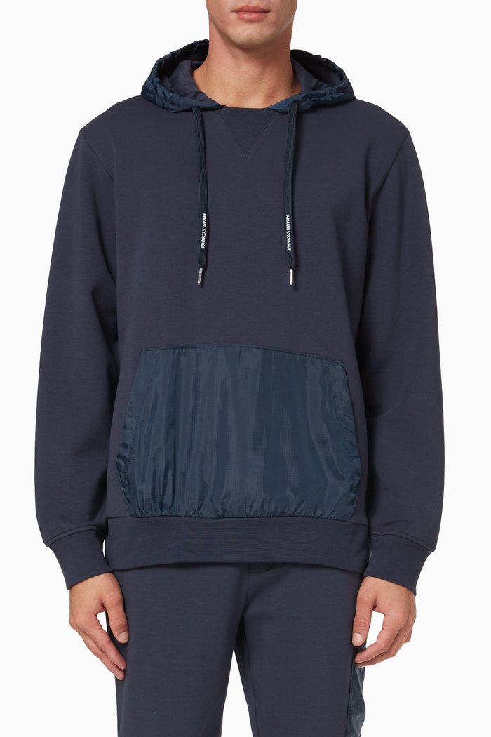 

Kangaroo Pocket Hoodie in Jersey, Multicolour
