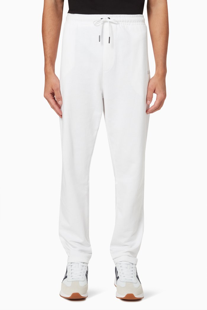 Logo Sweatpants in Fleece, White