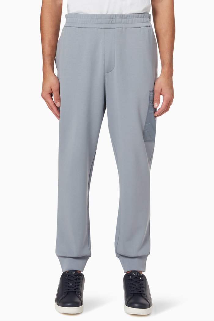 

Patch Pocket Sweatpants in Fleece, Blue