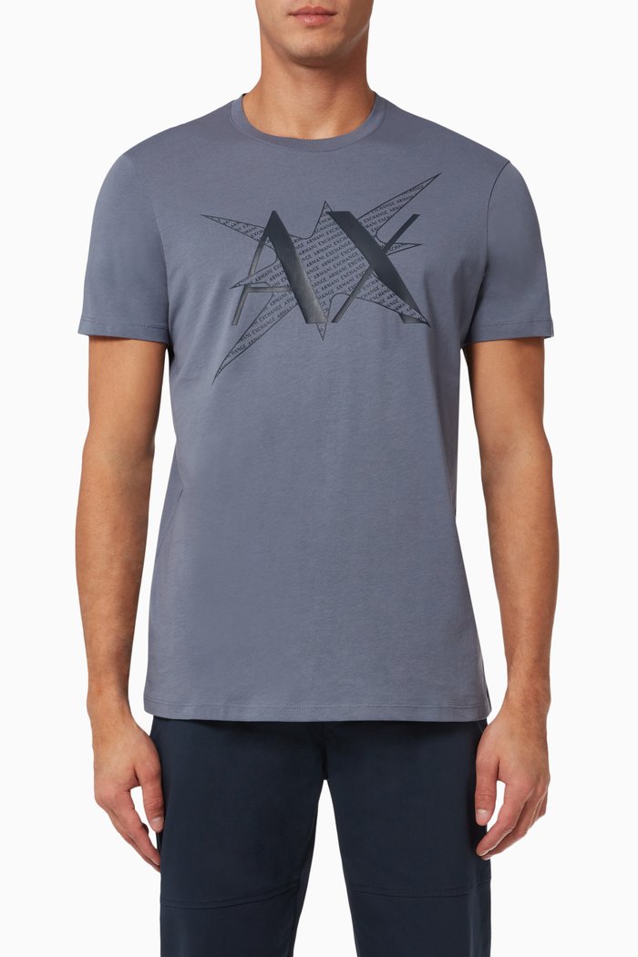 

Logo T-Shirt in Cotton Jersey, Grey