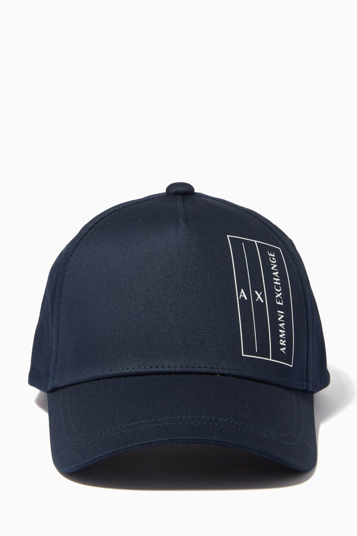 

Logo Embroidered Cap in Cotton, Blue
