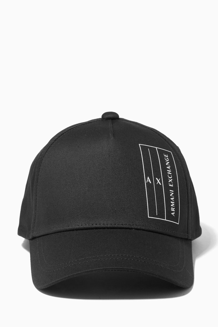 

Logo Embroidered Cap in Cotton, Black