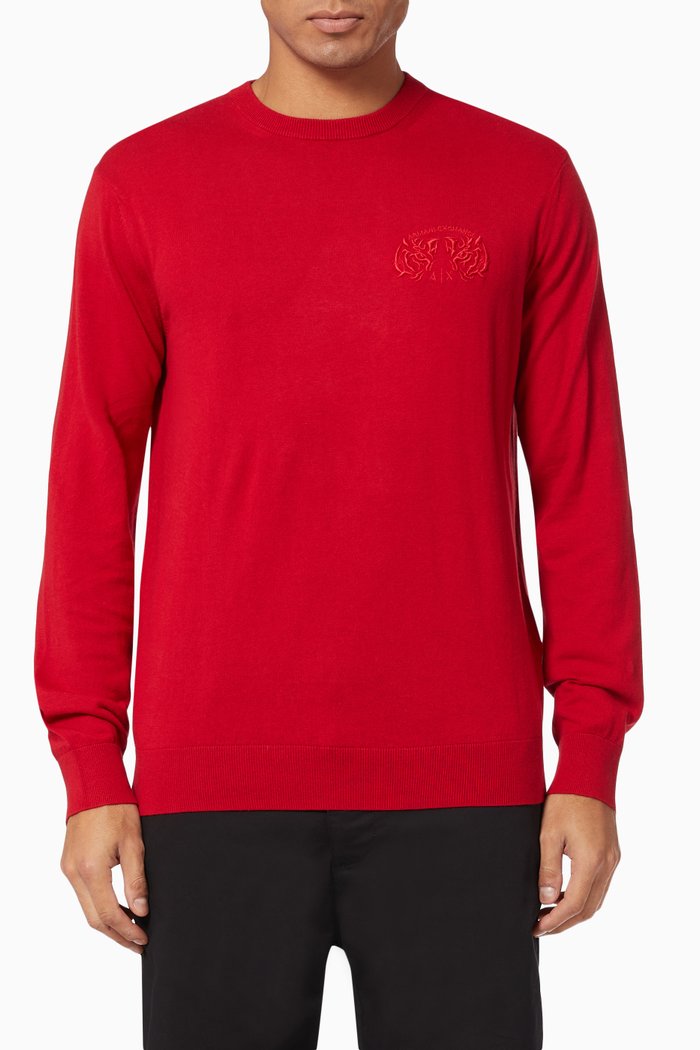 

Sweater in Lightweight Knit, Red