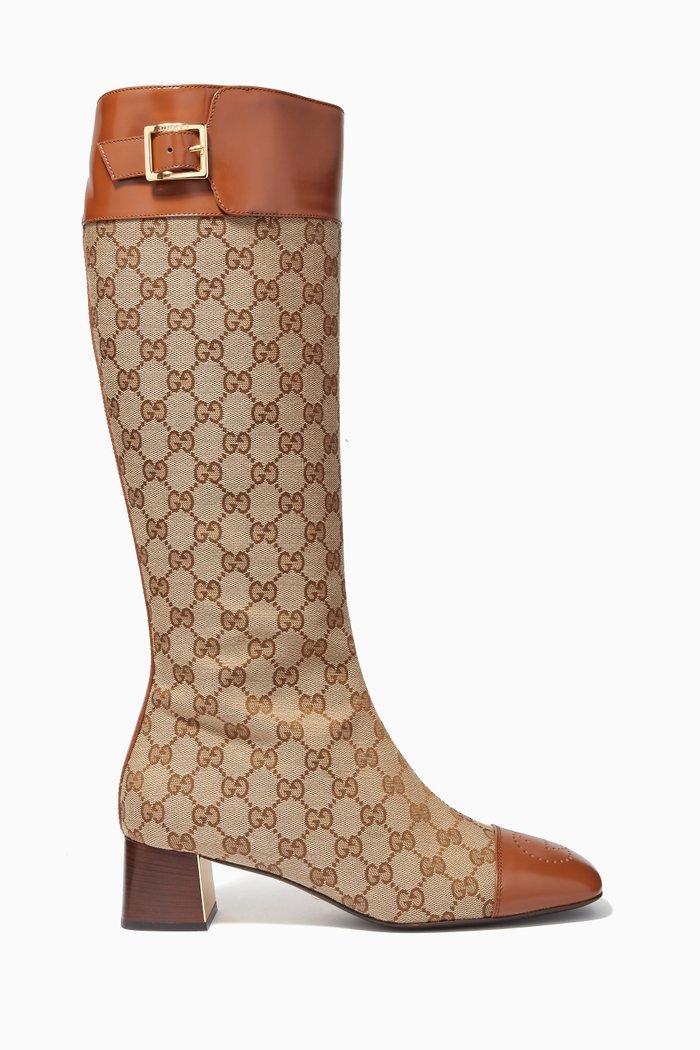 

Knee Boots in GG Supreme Canvas, Neutral