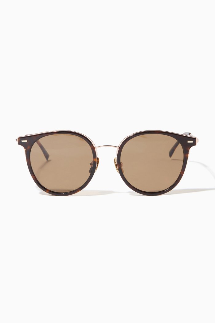 

The Reed 2 Sunglasses in Acetate & Metal, Brown