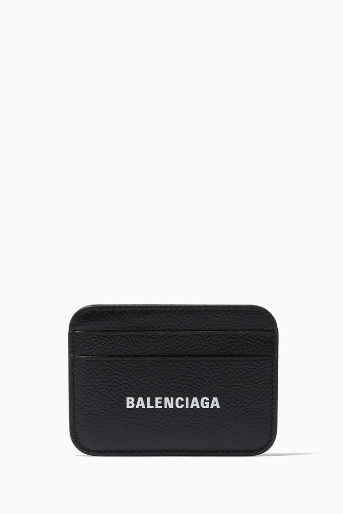 

Cash Card Holder in Grained Calfskin, Black