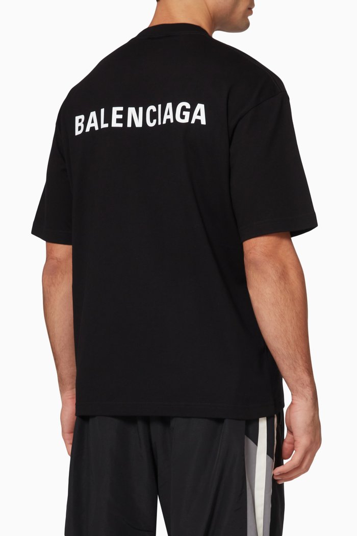

Logo Medium Fit T-shirt in Cotton Jersey, Black