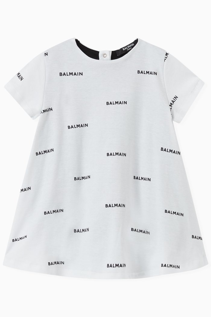 

Logo Dress in Jersey, White