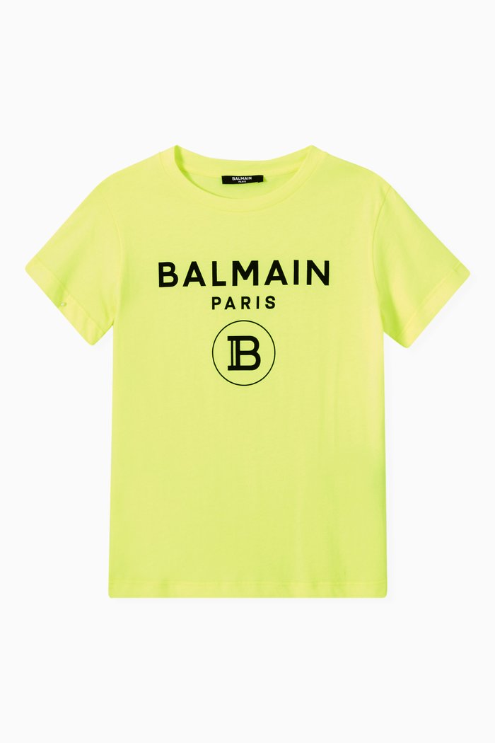 

Logo Print T-Shirt in Cotton, Yellow